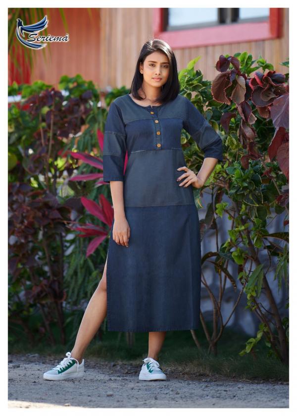 Seriema Kumb Capture 4 Fancy Wear Denim Kurti Collection